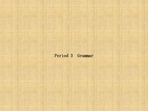 外研版高中英语必修一教学课件：unit 1 Period 3