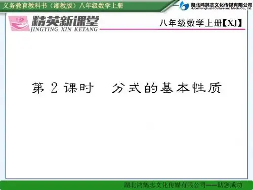 湘教版八年级数学上册第2课时分式的基本性质