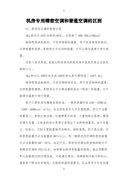机房专用精密空调和普通空调及区别