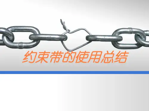 约束带的使用总结培训课件