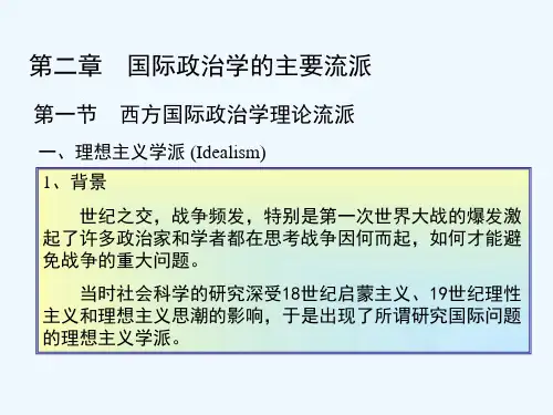 第二章  国际政治学的主要流派
