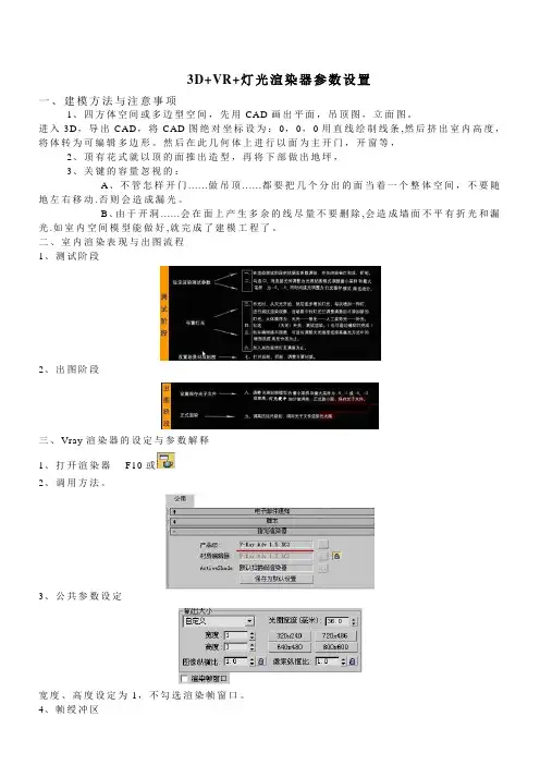 VR+灯光渲染器参数设置