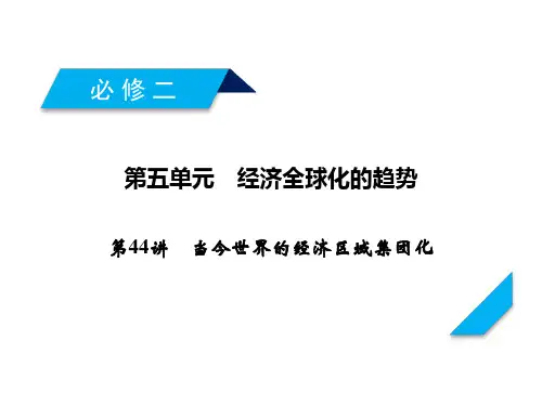 岳麓版高考历史一轮总复习课件-当今世界的经济区域集团化