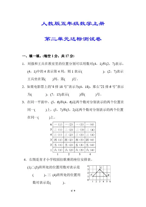 人教版五年级数学上册《第二单元测试卷》(附答案)