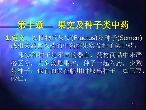 中药鉴定学-果实及种子类中药