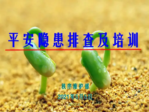 安全隐患排查及培训幻灯片PPT