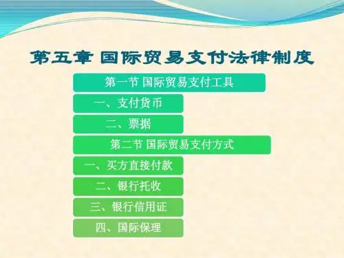 第五章  国际贸易支付法律制度