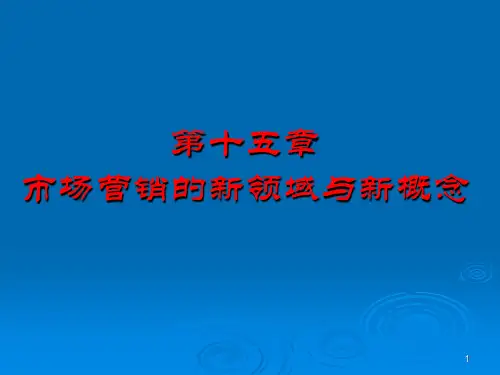 第十五章 市场营销的新领域与新概念PPT课件
