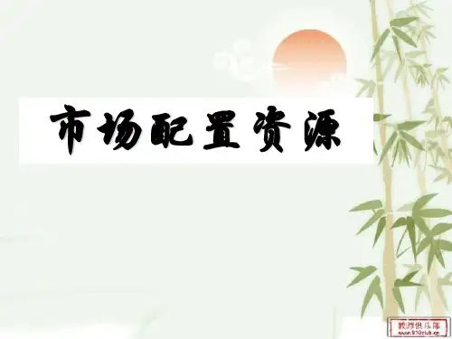 人教版高中政治必修一9.1市场配置资源(共18张PPT)