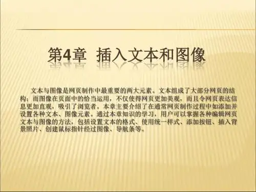 2019-2020年人教统编《中文版网页制作实用教程》课件第11章幻灯片