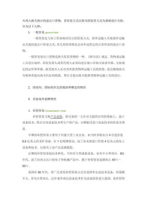 贸易方式