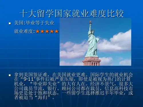 十大留学国家就业难度比较