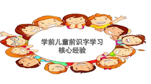 幼儿园学前儿童前书写核心经验