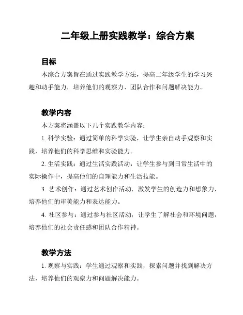 二年级上册实践教学：综合方案