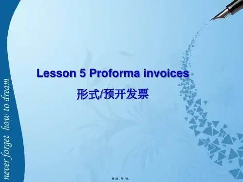 Lesson5-Proforma-Invoices
