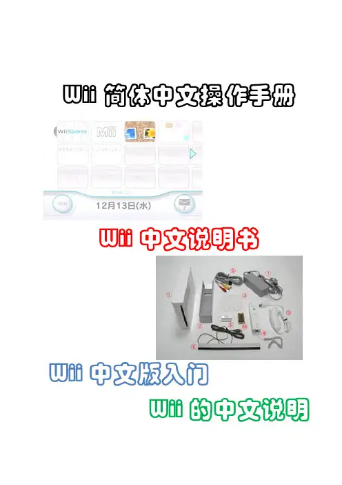 Wii简体中文操作手册2011