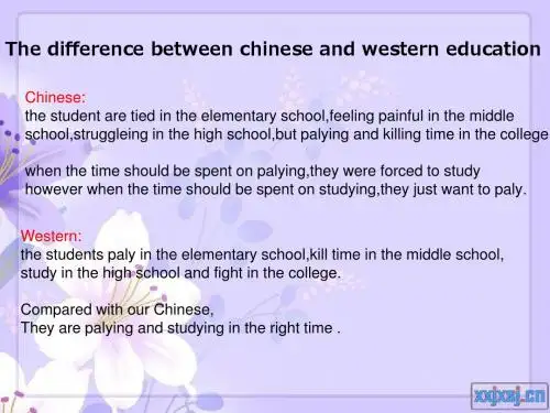 中国与西方教育的差异-PPT课件