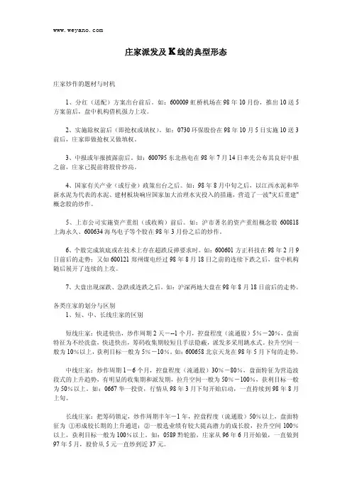 股票庄家派发及K线的典型形态二