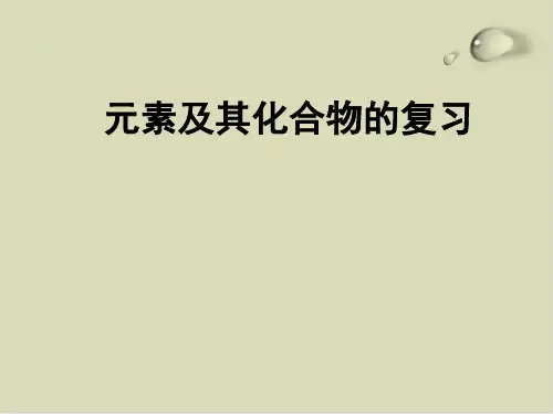 元素及其化合物的复习PPT下载