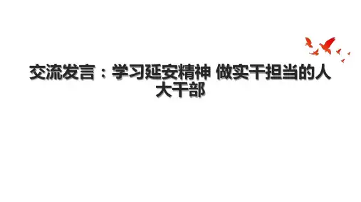 交流发言：学习延安精神 做实干担当的人大干部.pptx