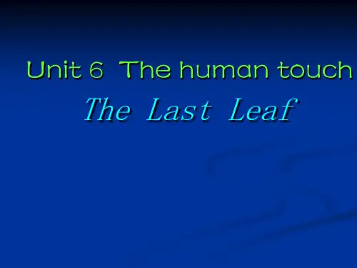 unit 6 the Last Leaf全新版大学英语第六单元课件