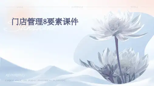 门店管理8要素课件