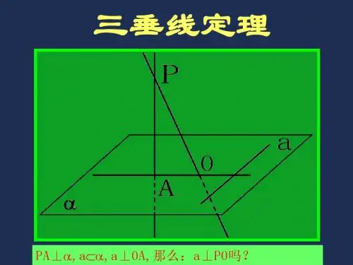 三垂线定理