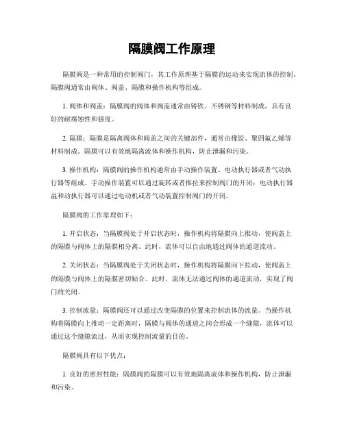 隔膜阀工作原理