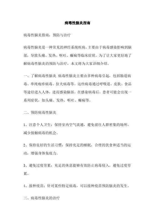 病毒性脑炎指南