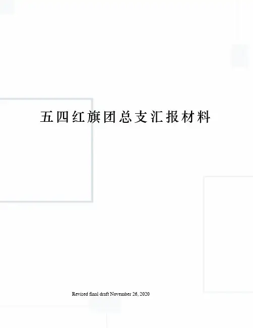 五四红旗团总支汇报材料