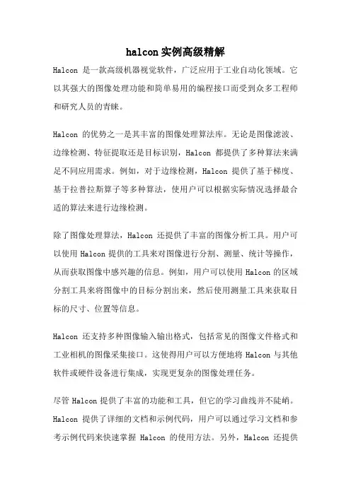 halcon实例高级精解