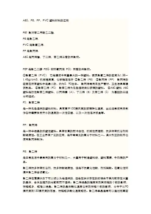 PP PE PVC材质