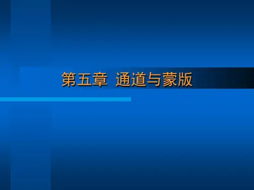 第五章,PS的通道与模版