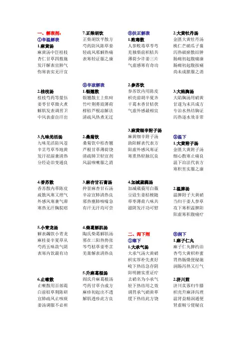 方歌整理(完美打印版)