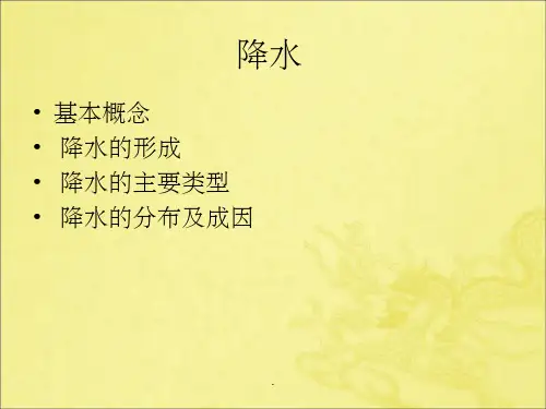 降水的形成、成因和主要类型PPT课件