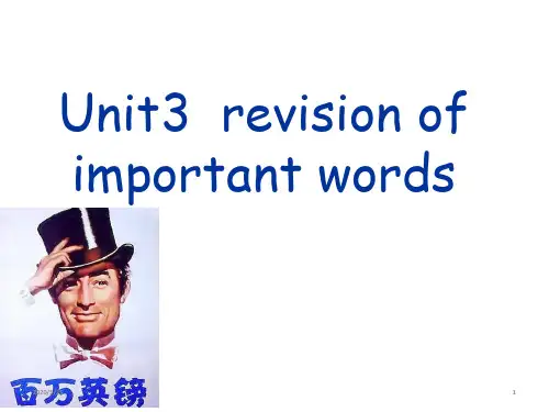 高中英语 人教版必修三unit3 期末词汇复习(25张ppt)