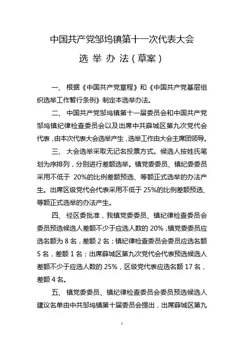 13   大会选举办法(草案)
