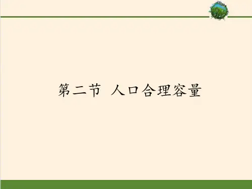 高中地理必修二课件-1.2 人口合理容量11-湘教版