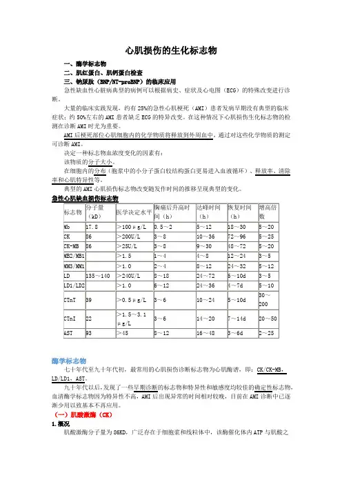 医学检验--心肌损伤的生化标志物