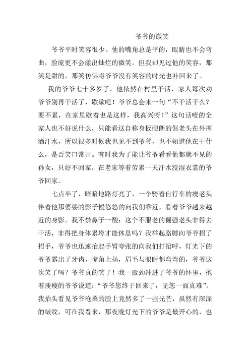 爷爷的微笑文档