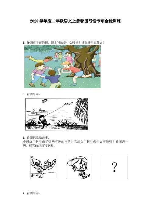 2020学年度二年级语文上册看图写话专项全能训练
