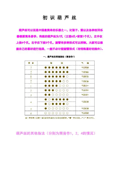 葫芦丝基础