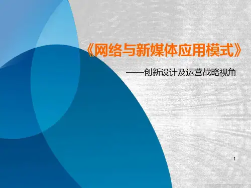 网络与新媒体应用模式课件第三章第五节案例分析