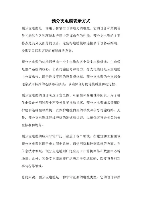 预分支电缆表示方式