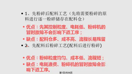 饲料生产工艺流程培训PPT课件