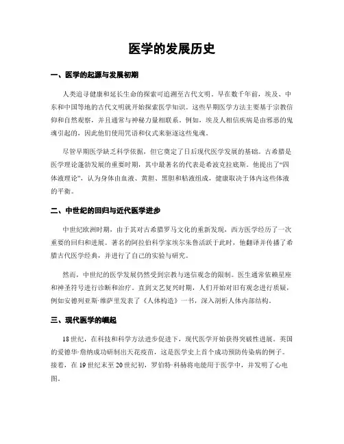 医学的发展历史