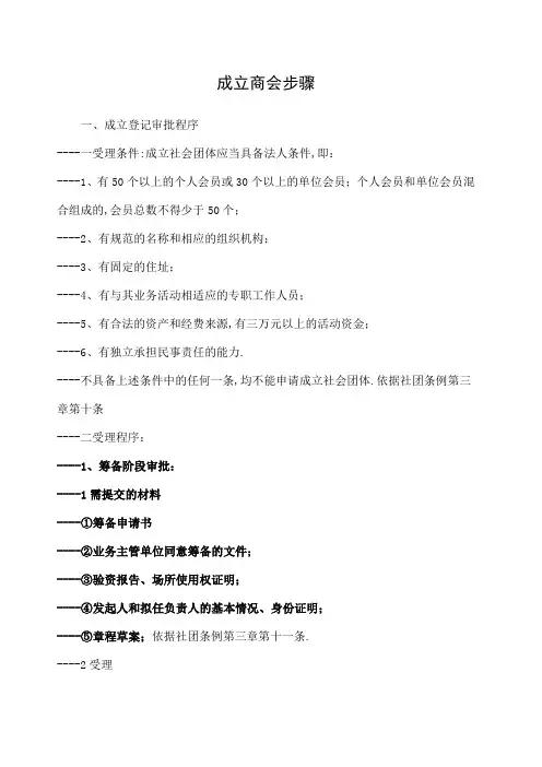 成立商会步骤