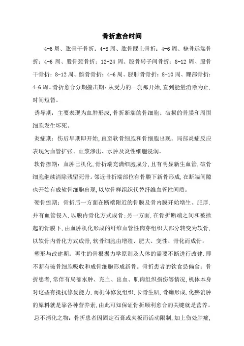 骨折愈合时间