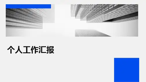 个人工作汇报PPT