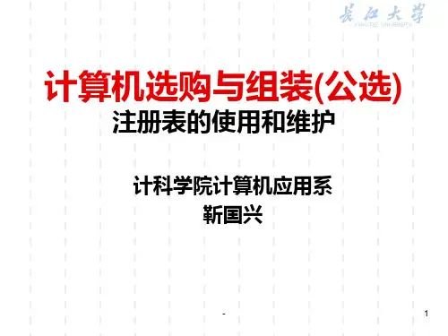 第四讲注册表的使用和维护PPT课件